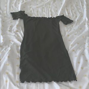 Off the shoulder Olive Green Dress